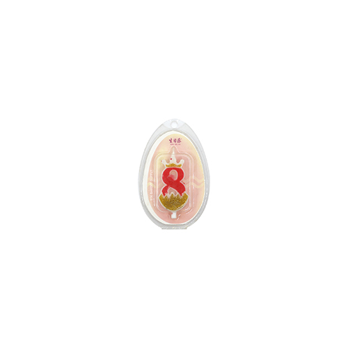 CANDLE NUMBER 3.8x7cm (206021-8), NO-8 1PC (1 x 25)